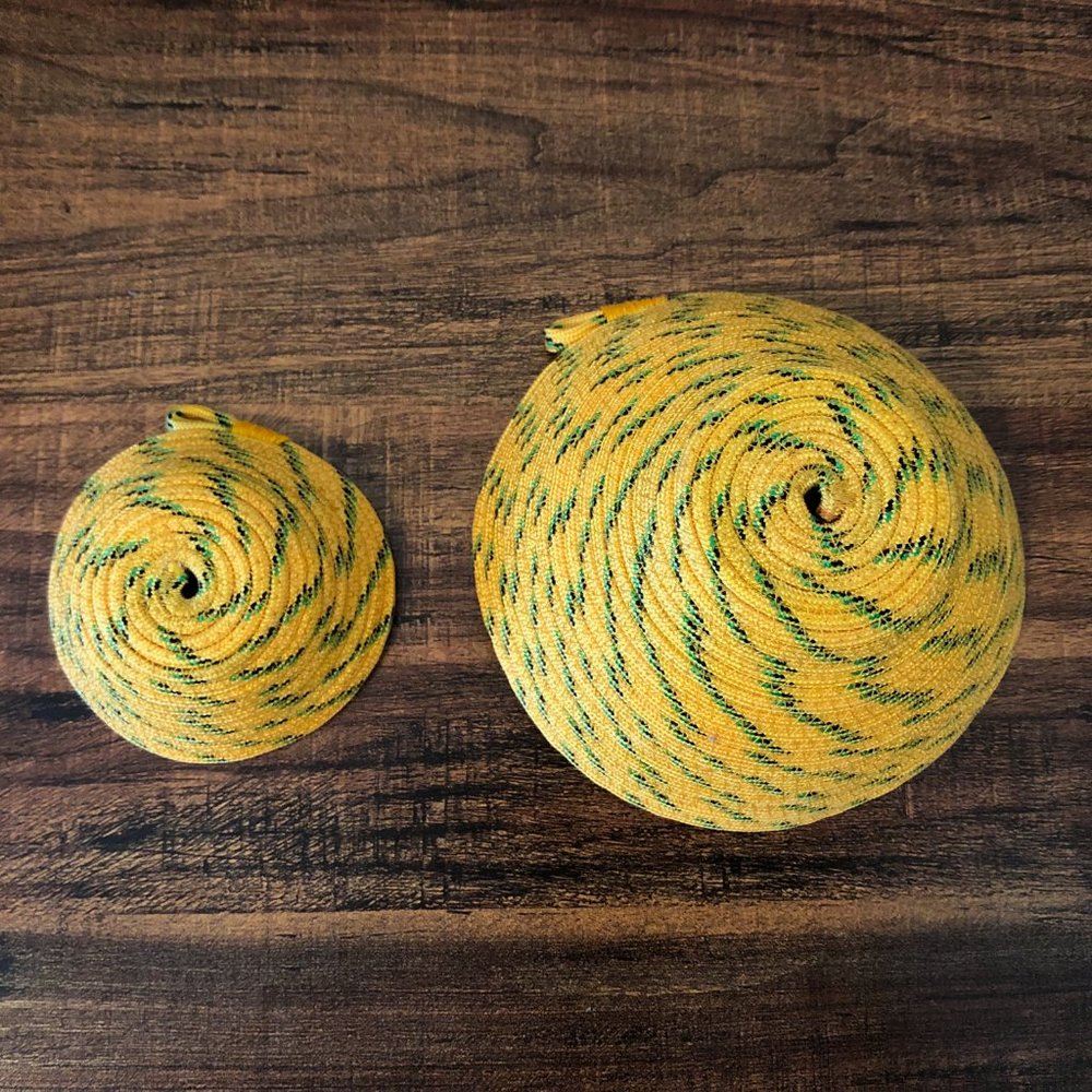 Pair of Matching Yellow Paracord Trinket Dishes, Handmade - Picture 4 of 4